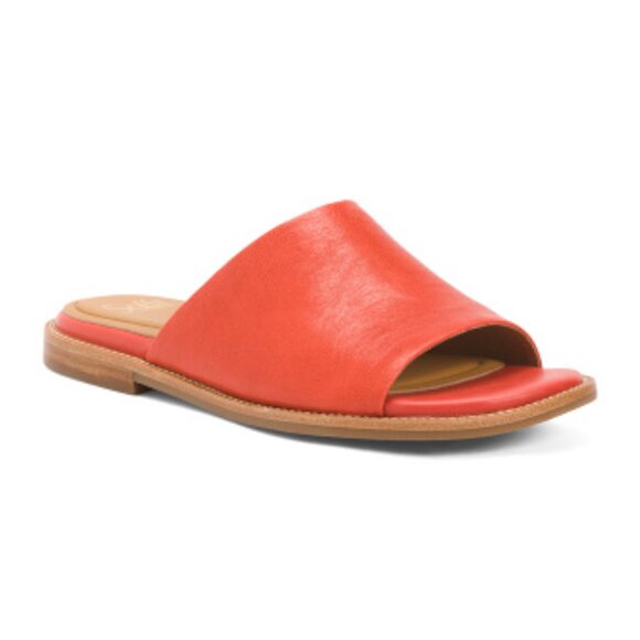 NEW SOFFT Leather Noble Comfort Slide Sandals for women 255 3T7 - Picture 3 of 6